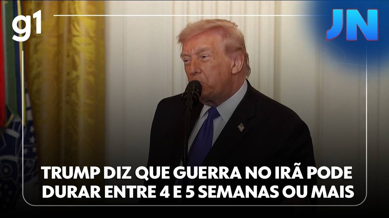 Jornal Nacional: Trump diz que guerra no Irã pode durar entre 4 e 5 semanas ou mais