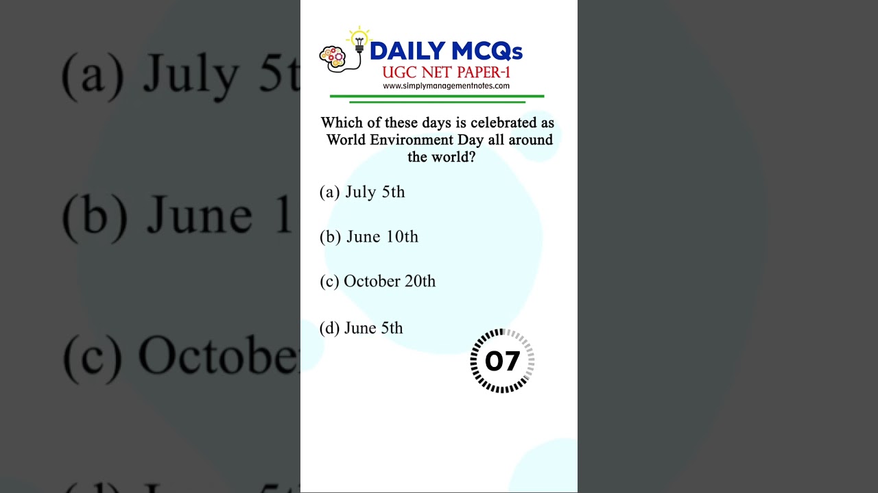Люди и окружающая среда &mdash; UGC NET PAPER 1 Daily MCQ #ugcnet #environment