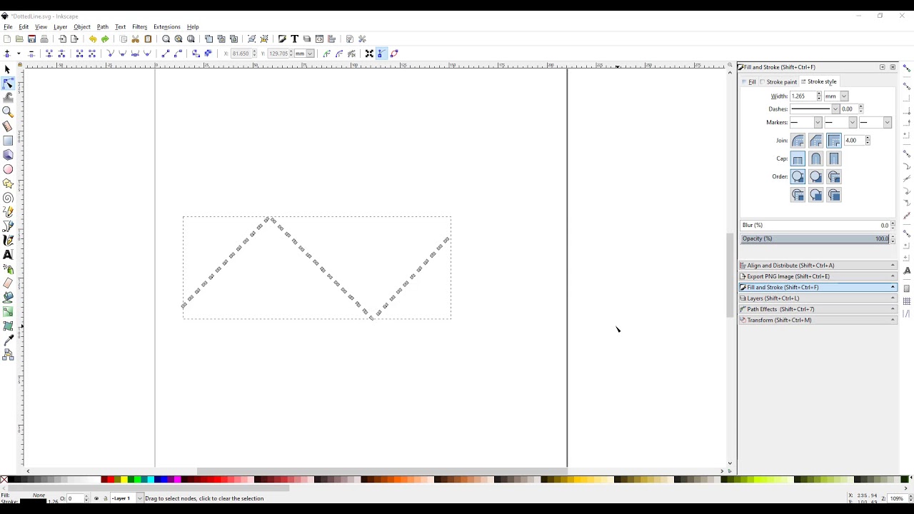 How to Make Dashed or Dotted Lines in Inkscape for Glowforge and Lightburn
