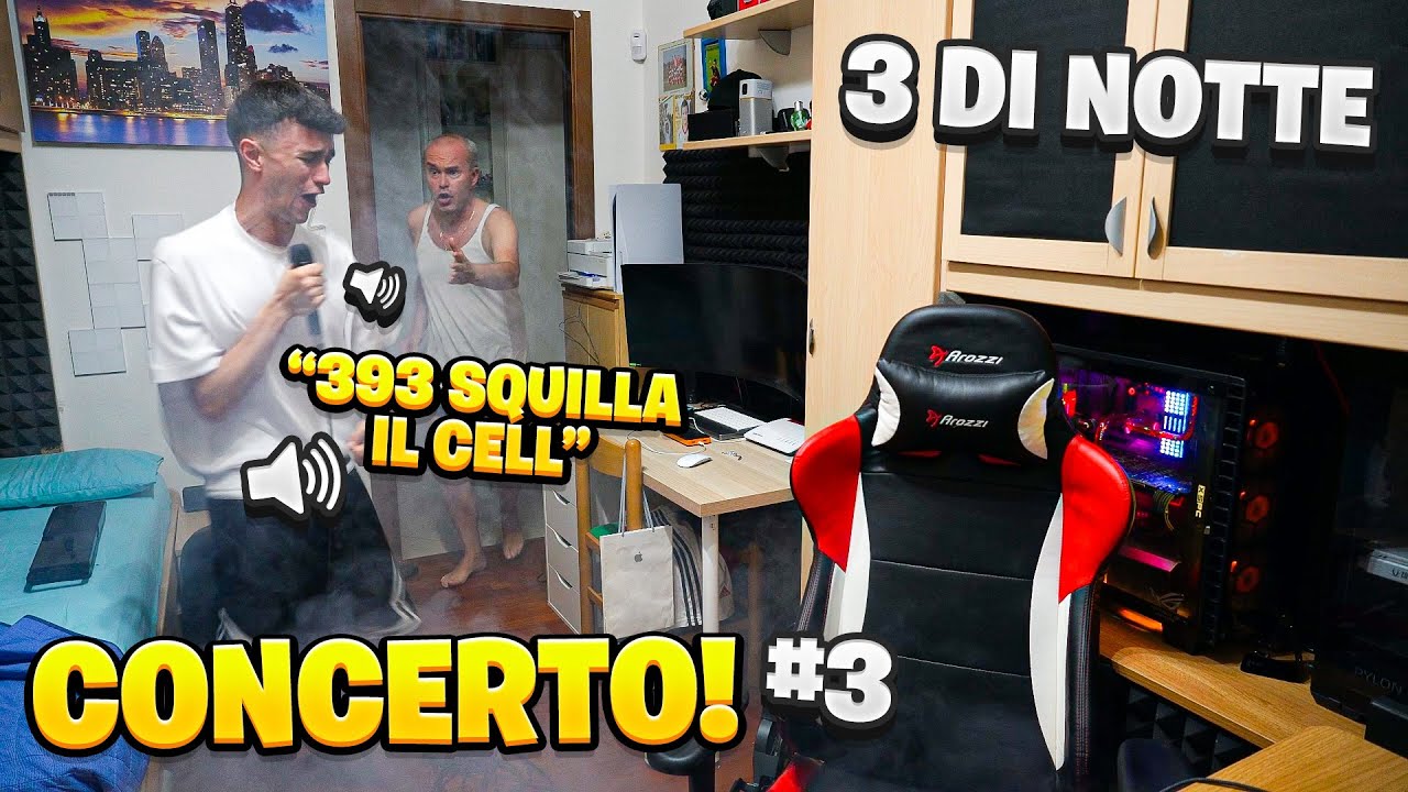 SCHERZO CONCERTO alle 3 DI NOTTE in CASA CON la NUOVA CANZONE 393! *MIO PAPÀ SCLERA*