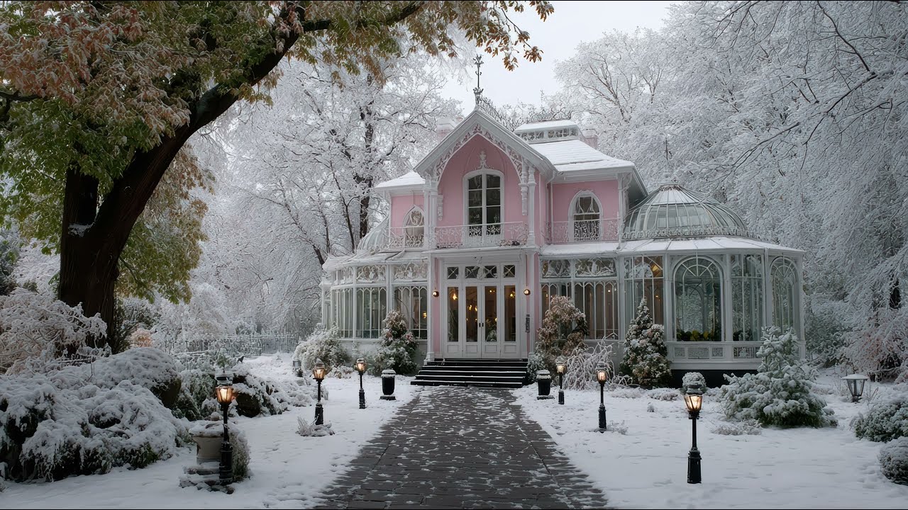Victorian winter gardens. 1 hour 4K TV Wall Art screensaver.