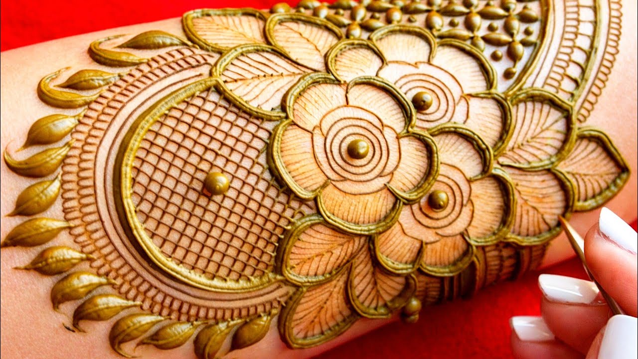 Stunning Floral Bharwa Mehndi Design | Elegant Full Hand Henna Art