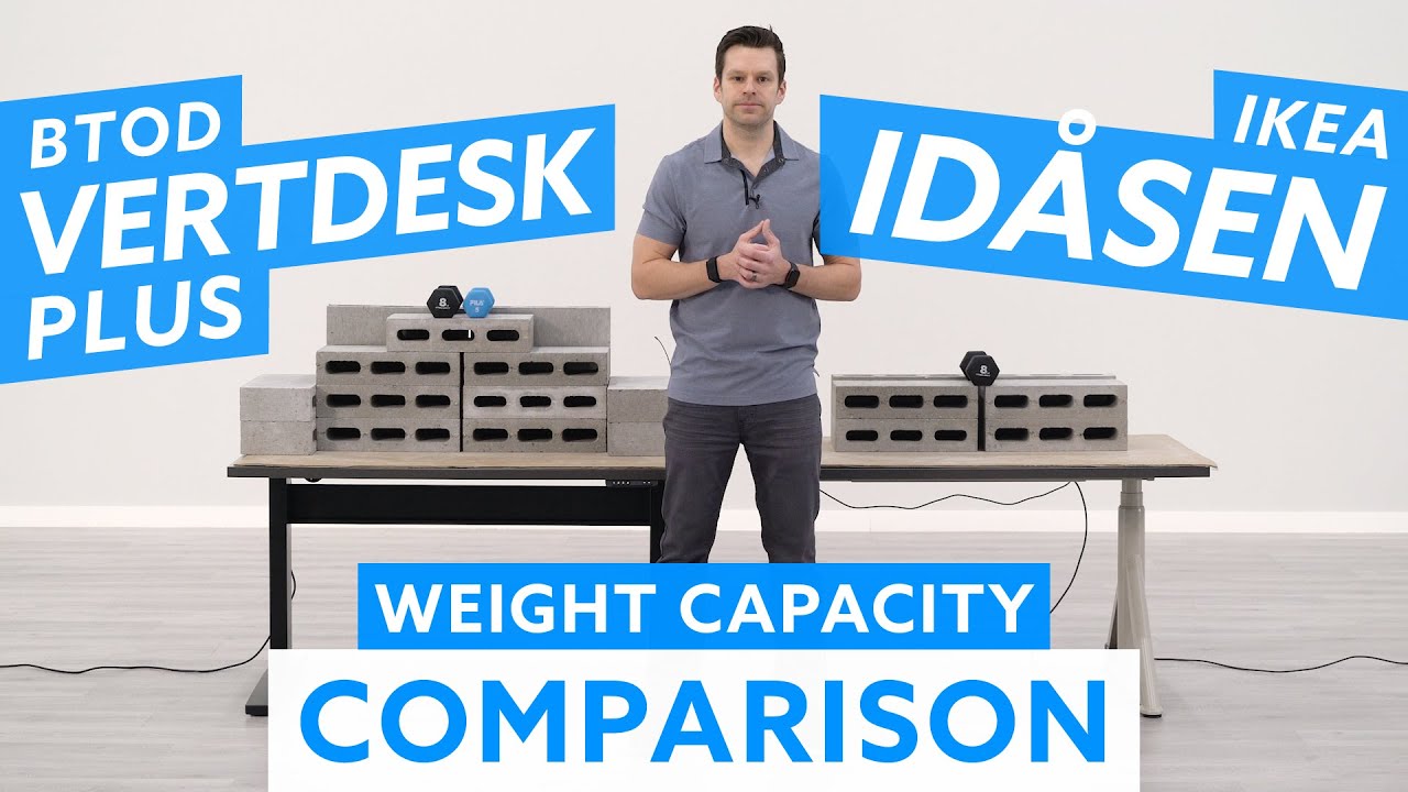 Vertdesk v3 Plus vs. Ikea Idasen Standing Desk Weight Capacity Comparison