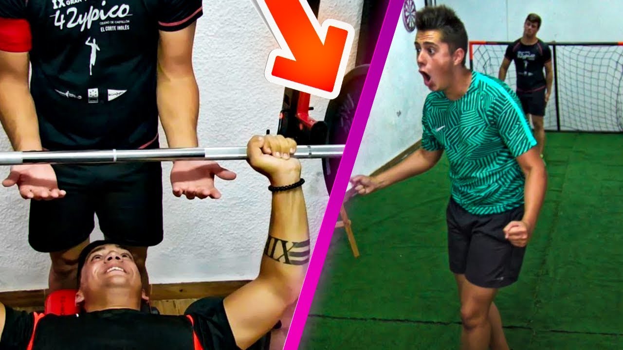 ¿QUIÉN ES EL MÁS FUERTE? RETO GYM & FÚTBOL | FITNESS CHALLENGE