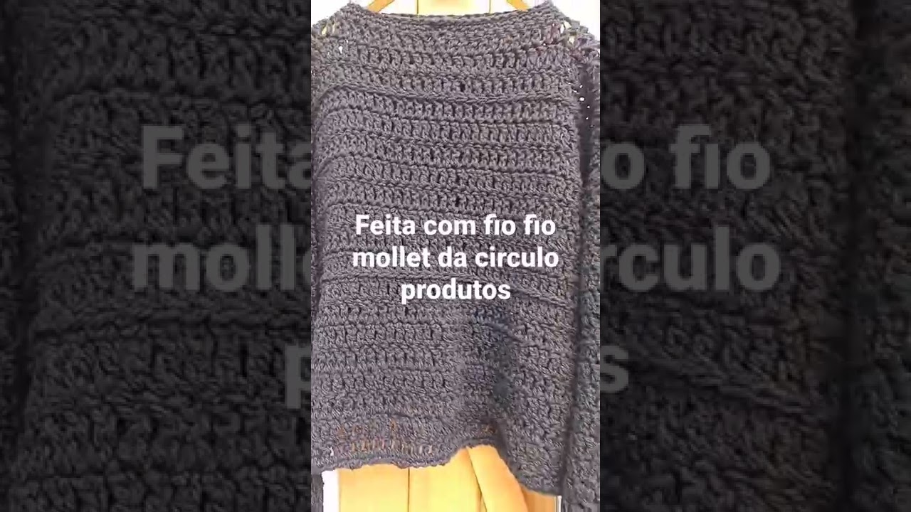 blusa de crochê 🌼 feita com fio mollet da circulo produtos