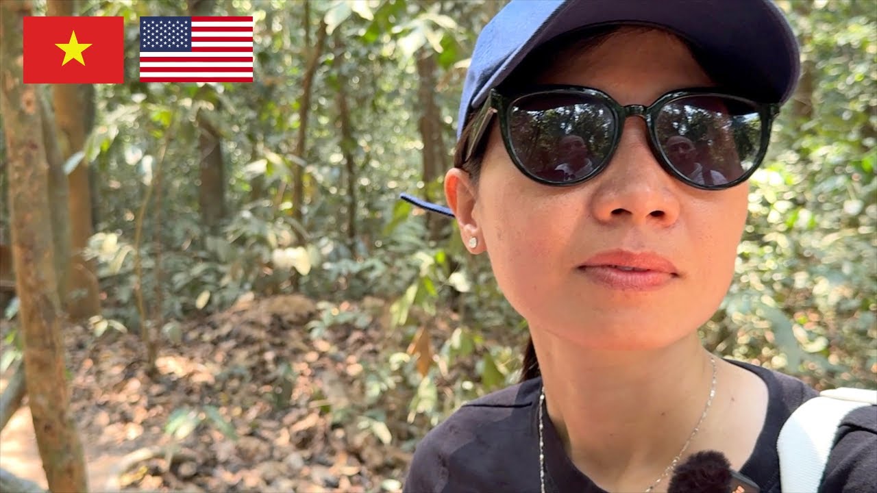 Touring the Cu Chi Tunnel site in Vietnam