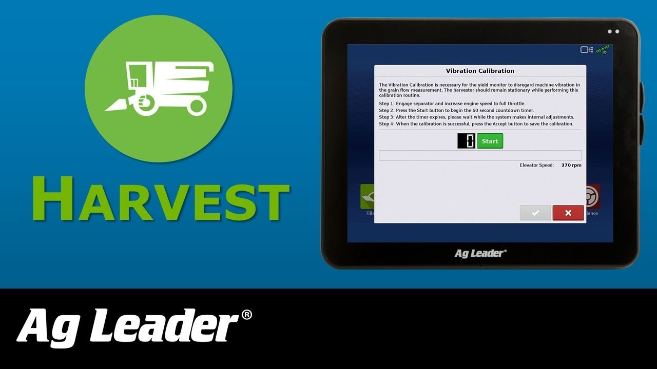 Harvest Vibration Calibration on InCommand&reg; 1200