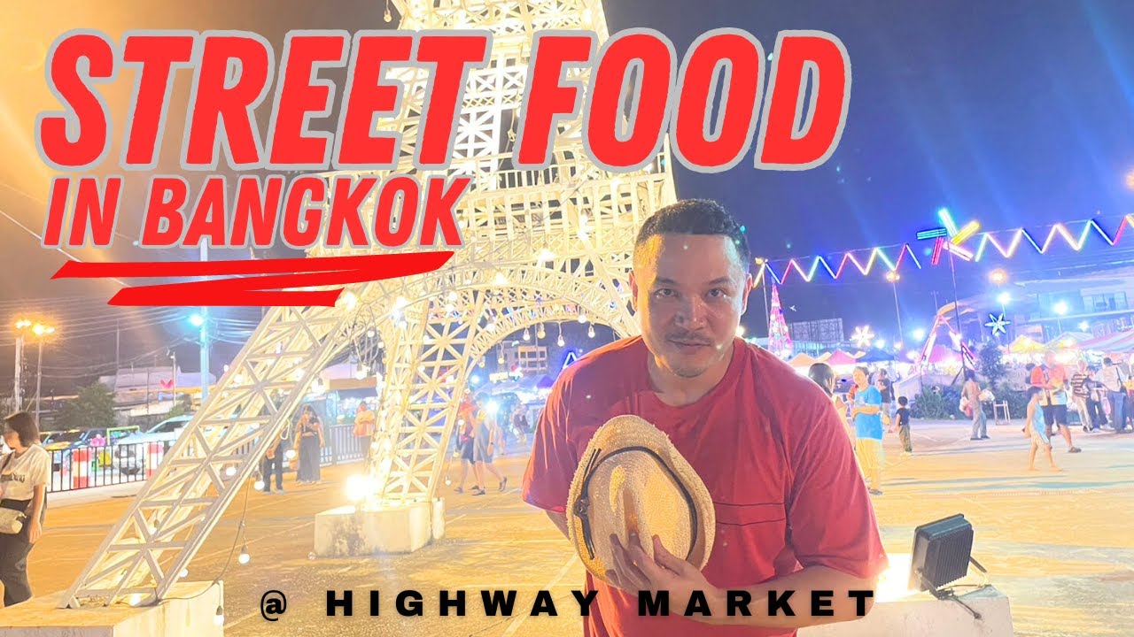 Discovering Street Food @ The Highway Market in Bangkok #food #vlog #streetfood #vlogs