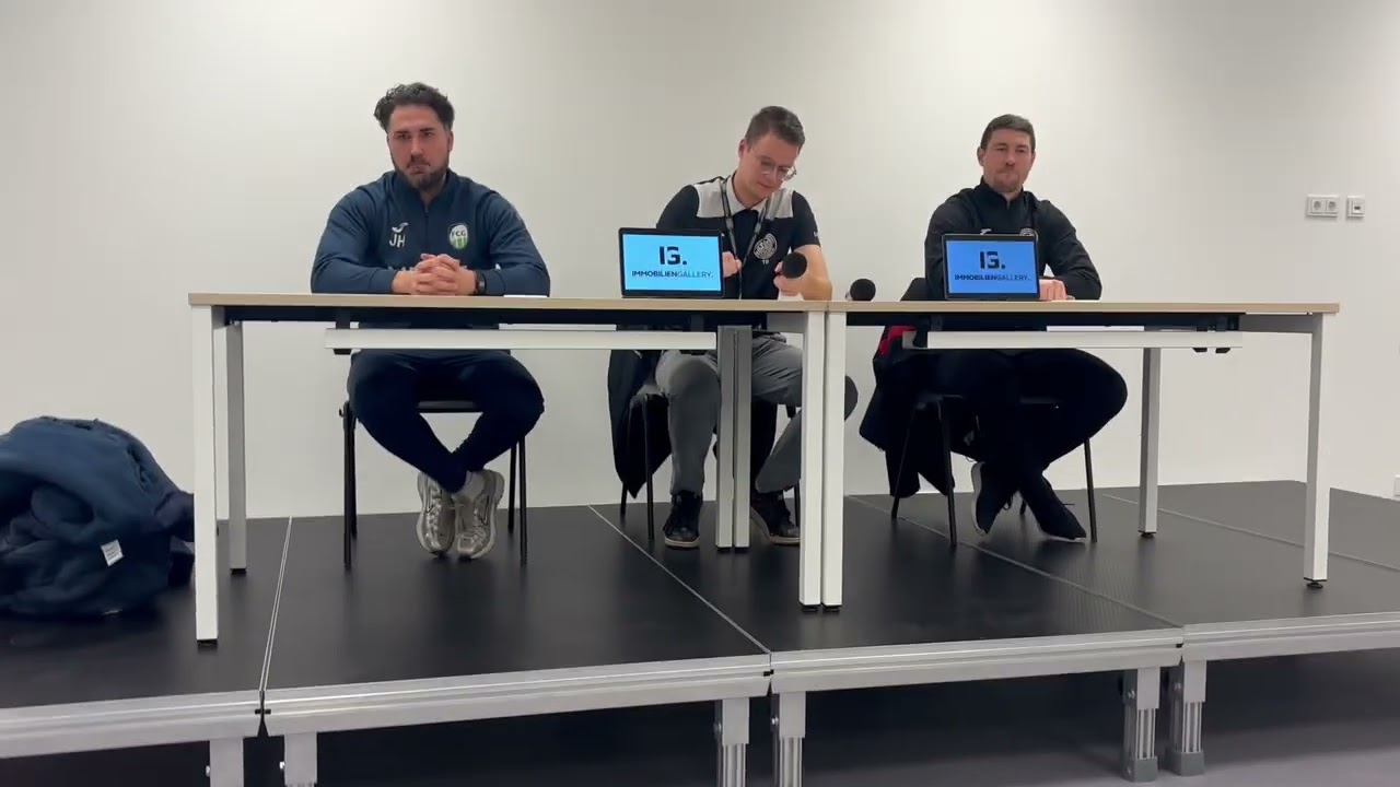 Pressekonferenz nach dem Krombacher Westfalenpokalspiel SG Wattenscheid 09 - FC Gütersloh
