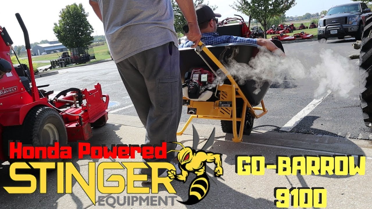 Gas Powered Wheelbarrow | Stinger Go-Barrow 9100 Honda Engine