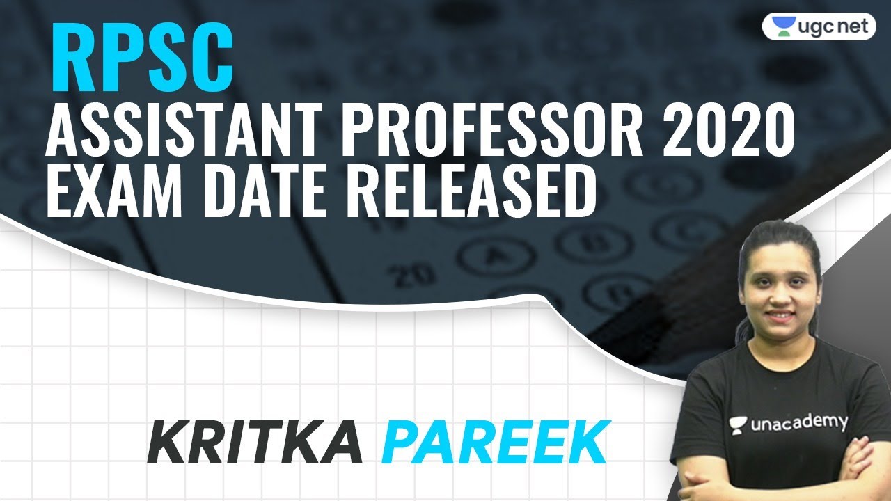 RPSC Assistant Professor 2020 Exam Date Announced | by Kritika Pareek