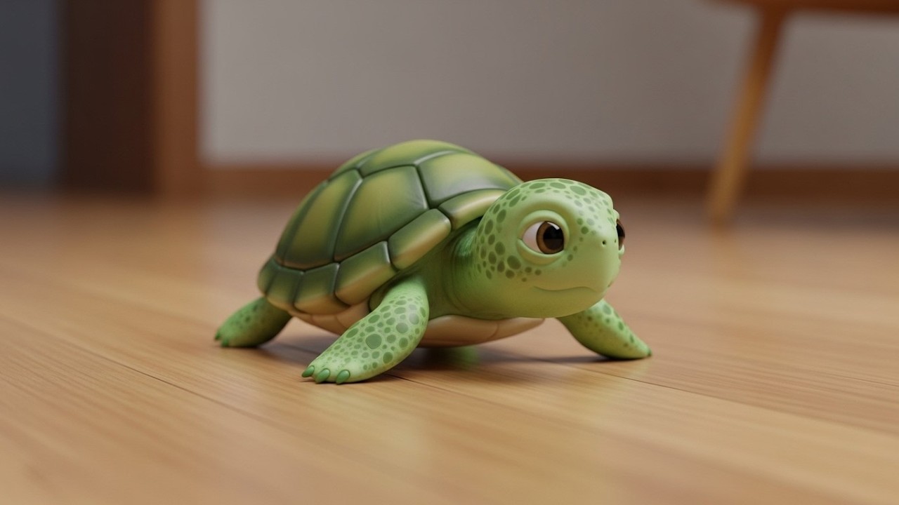 Baby Turtle Crawls So Slow 🐢💤 | Gentle Nursery Rhyme for Kids | Calm and Fun Song