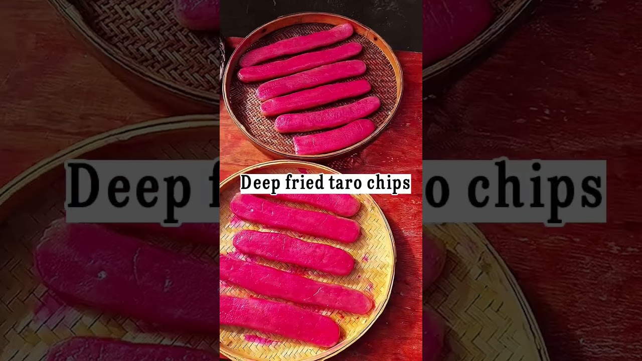Deep fried taro chips