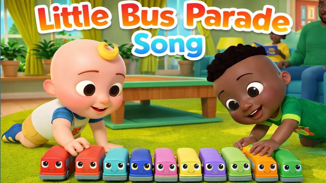 Little Bus Parade Song 🚌 | Counting Buses Song for Kids | Numbers Song