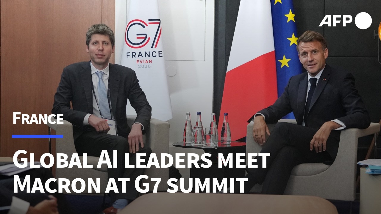 G7: Macron holds talks with global AI leaders | AFP