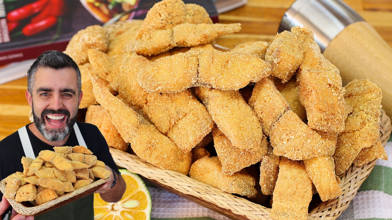 FIL&Eacute; DE PEIXE FRITO EMPANADO - SEGREDO DA MINHA M&Atilde;E - SEQUINHO - CROCANTE - DELICIOSO