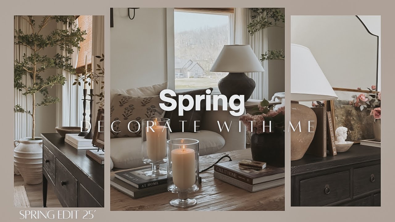 2025 Spring Decorate With Me | Living Room & Entryway Styling | Styling Inspo 🌿🌸🌺🌷🌼