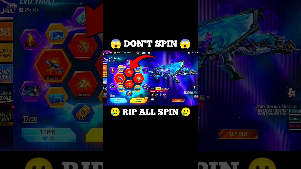 Evo Vault 🥶 90 Diamond's Waste 🥲 Don't Spin #shorts #freefire #tondegamer