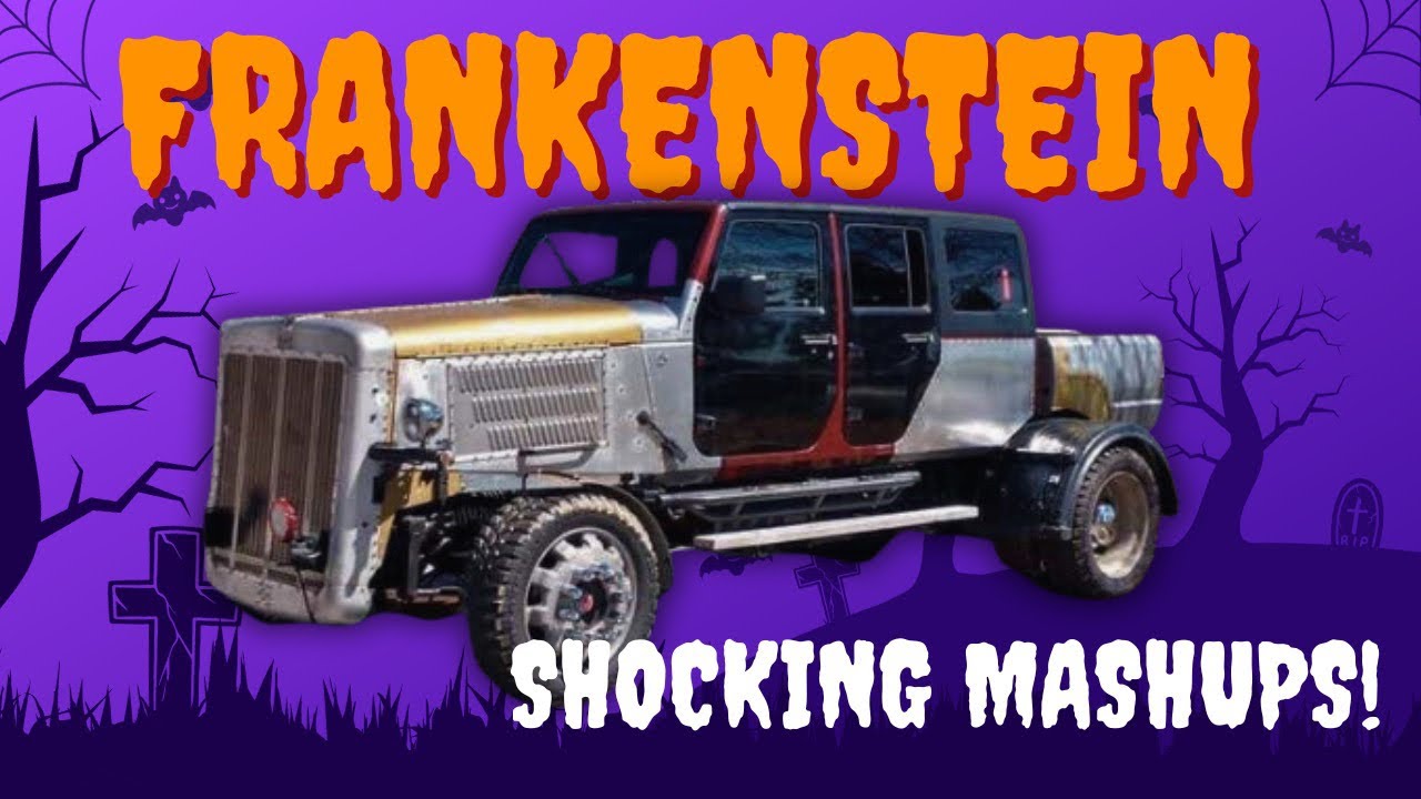 Frankenstein Cars are shocking and scary mashups, sure to give you Halloween nightmares.