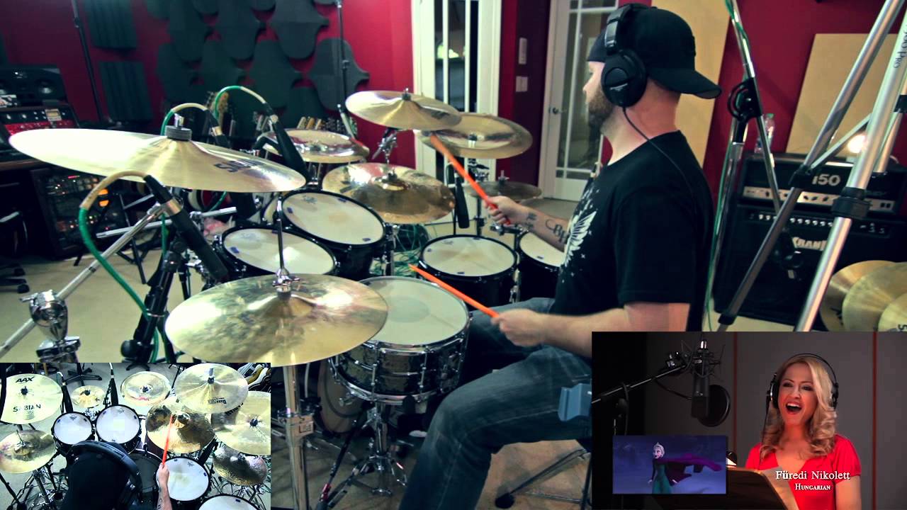 Frozen - Let It Go [Multilanguage) (Improv Drum Cover) 720P