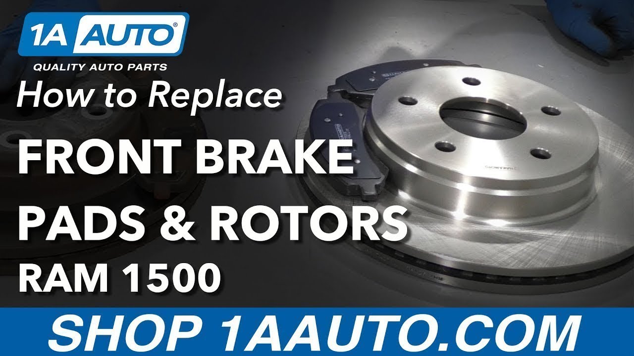 Как заменить передние тормоза 09-18 Ram 1500