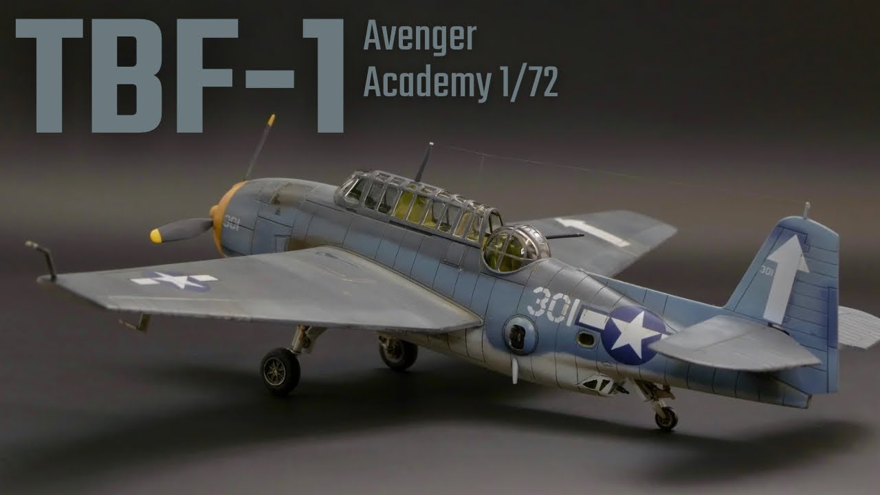 Grumman TBF-1 Avenger 1/72 Academy 12452 Full Build Video | RWO Models