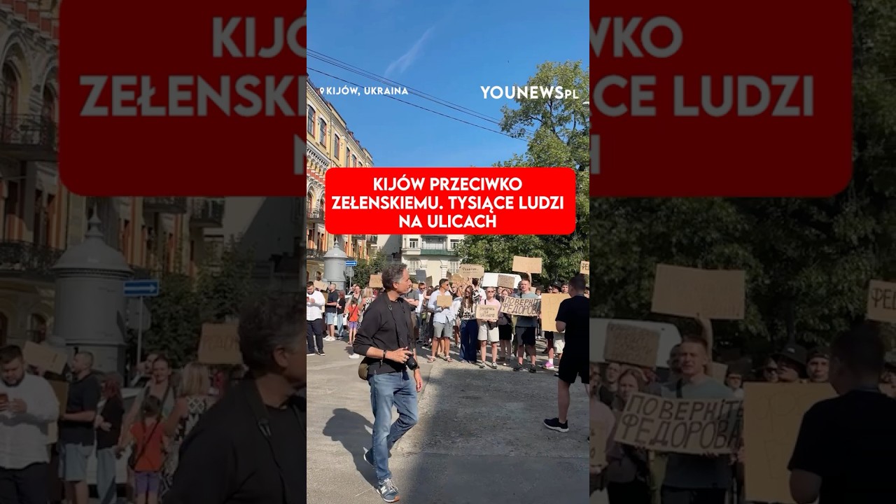Kij&oacute;w przeciwko Zełenskiemu. Tysiące ludzi na ulicach
