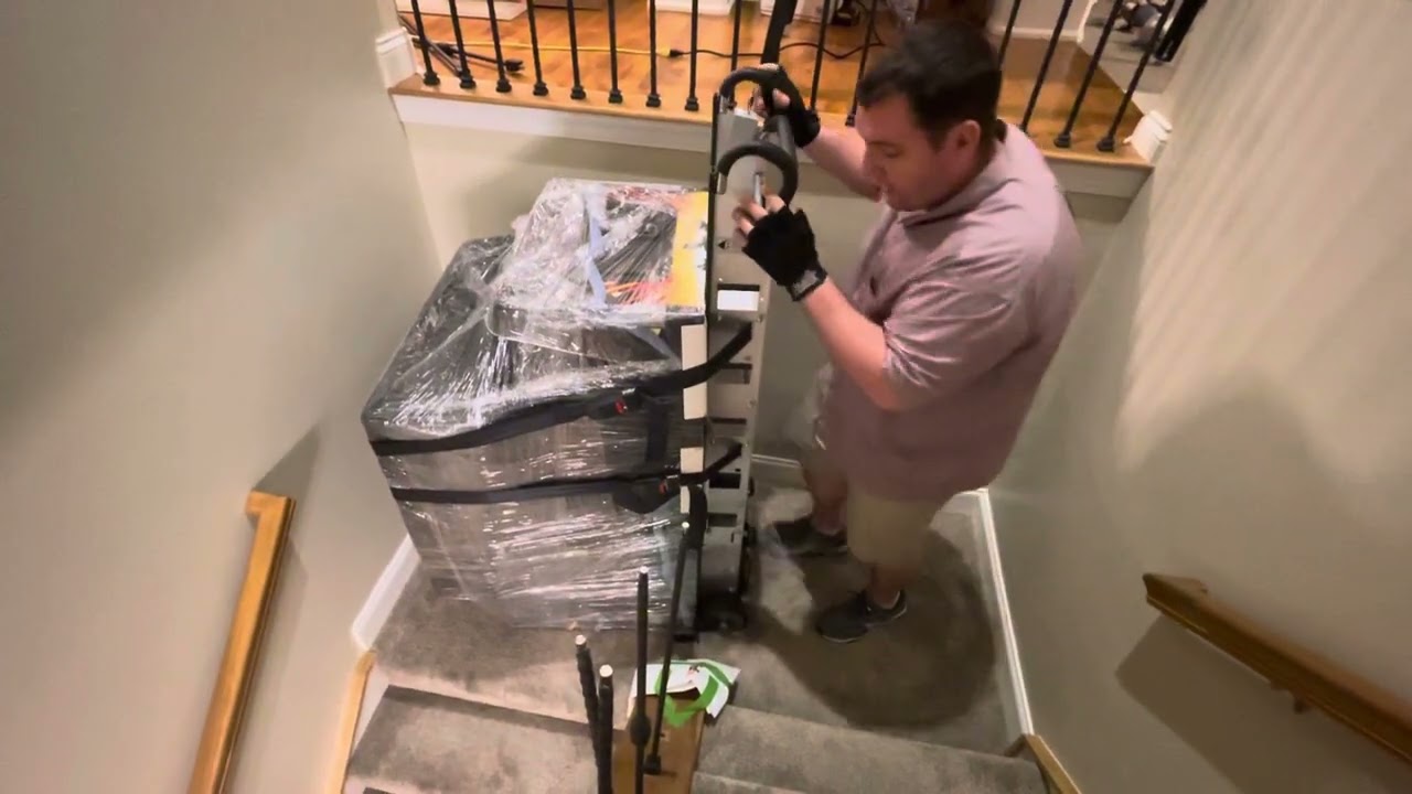 Escalera Stair Climbing Handtruck In Action. Must have to move pinball machines.