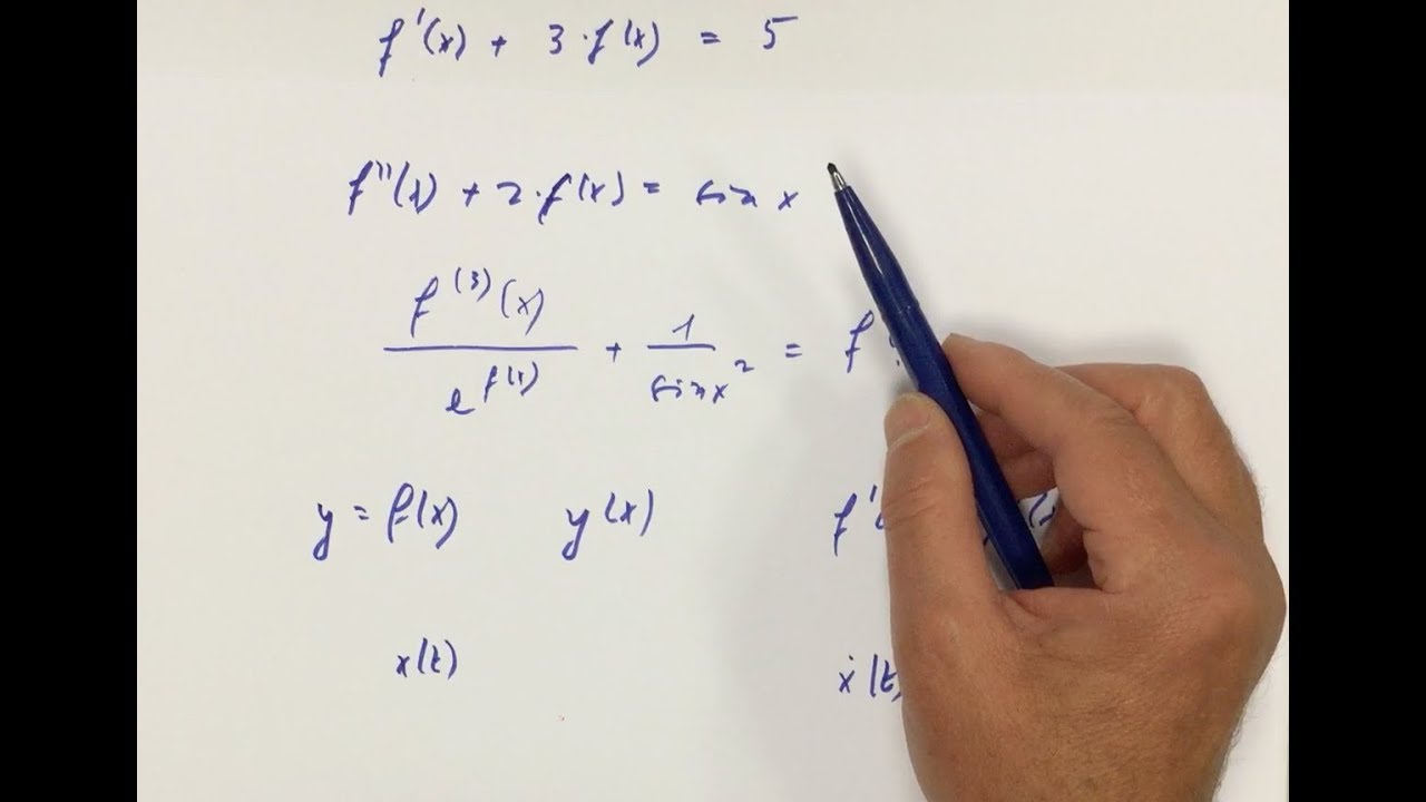 *** Differentialgleichungen Teil 1 Einleitung, Gleichungen und DGL