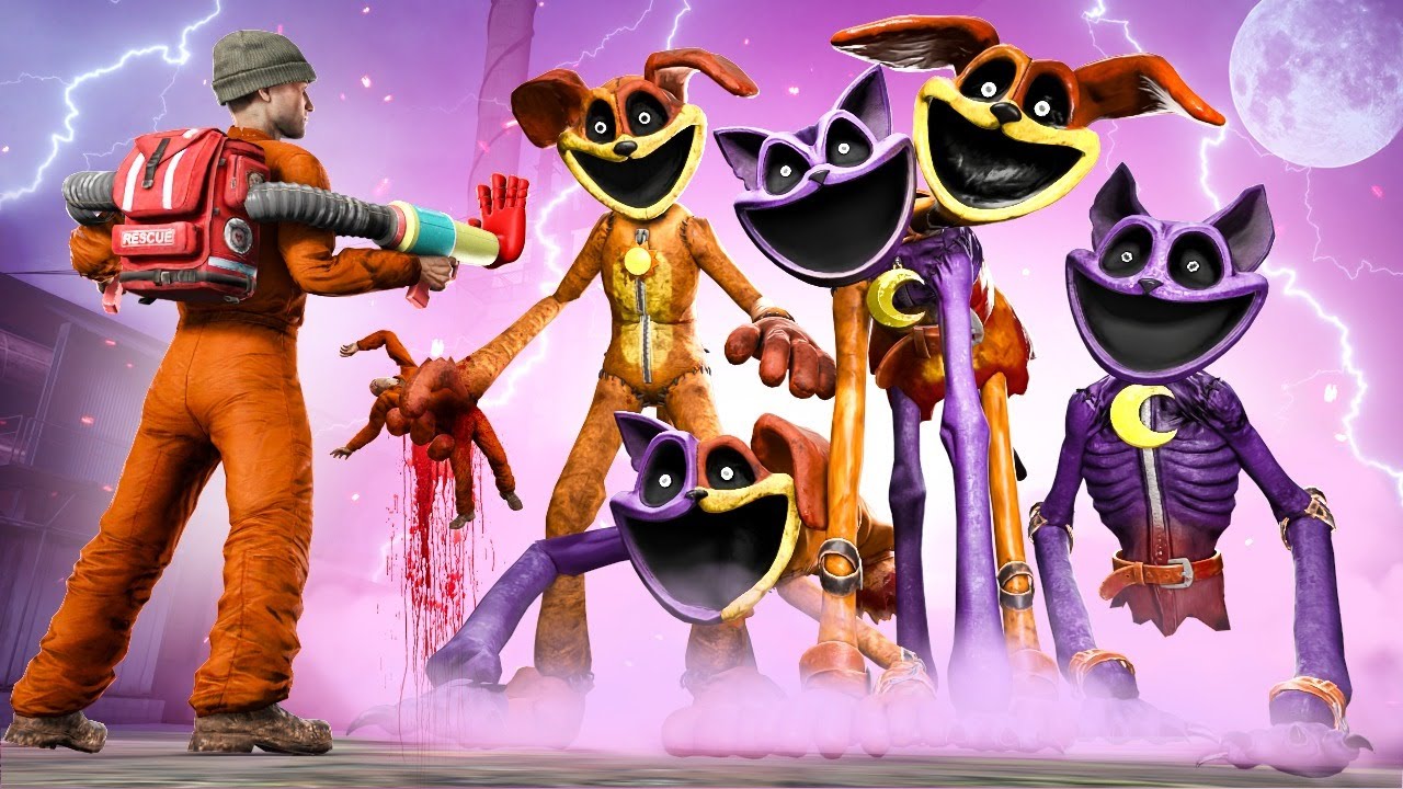 CAZADORES SCP | NOS ENFRENTAMOS A TODOS LOS CATNAP Y DOGDAY en EVOLUCIONES de GARRYS MOD