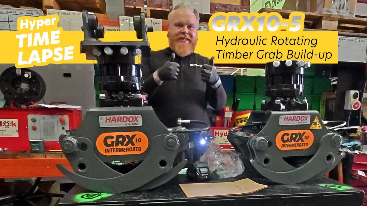 GRX10 5 Build up | Hyper Timelapse #TimberGrab #excavatorattachments #timelapse