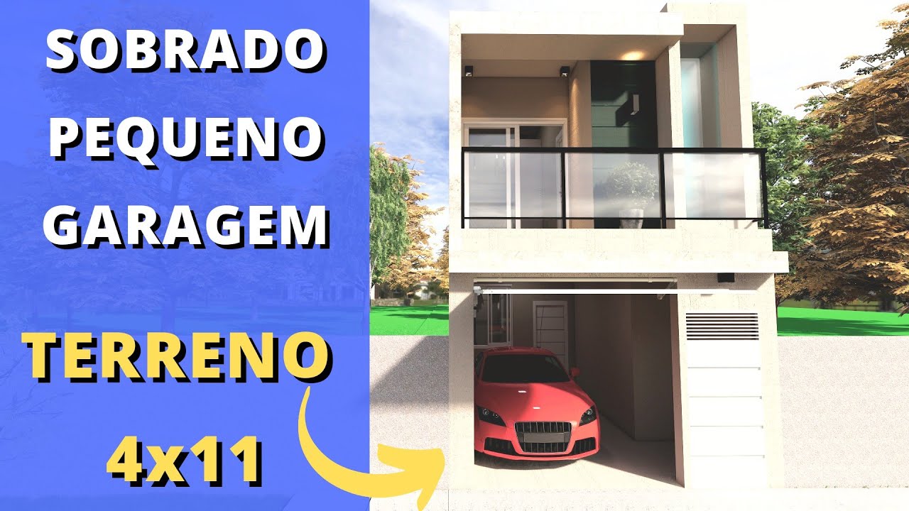 ✅SOBRADO PEQUENO 2 QUARTOS COM GARAGEM PARA TERRENO 4x11