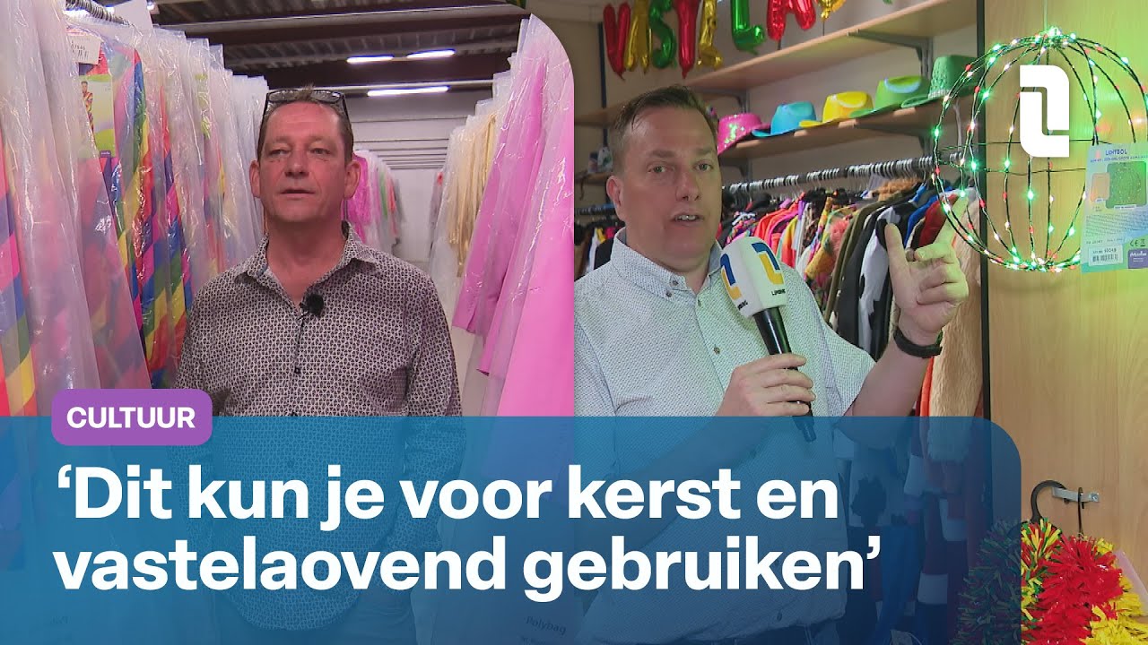 Feestwinkels al druk met vastelaovesseizoen: 'Kerstlamp combineren met vastelaovend' | L1 Nieuws