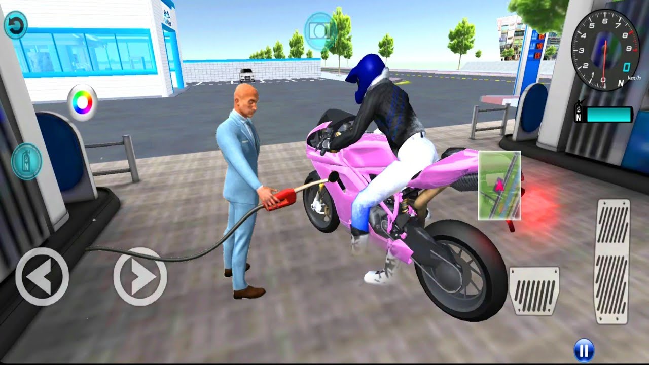 3D Driving Class Motorbike Car - City Gas Station Bike Racing Games - Android Gameplay