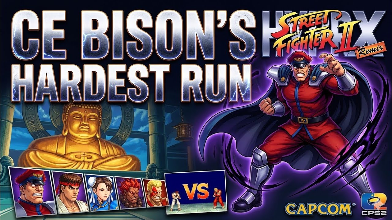 Hyper Street Fighter II Remix CE Bison Run 2 Level 8/Hardest Settings  ハイパーストリートファイターII