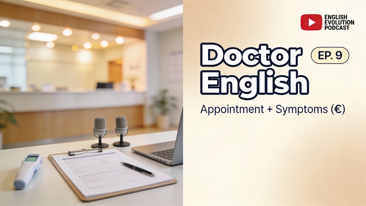 Doctor English: Make an Appointment + Symptoms + Prescription (€) | Dialogue + Slow Replay | Ep. 9