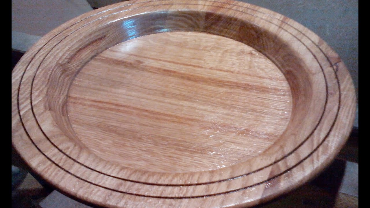 Как получилась простая дубовая тарелка (How did a simple oak plate turn out)