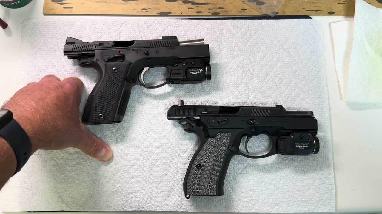 CZ Customs A01-C vs CZ 75 P-01 Ω Tabletop Review