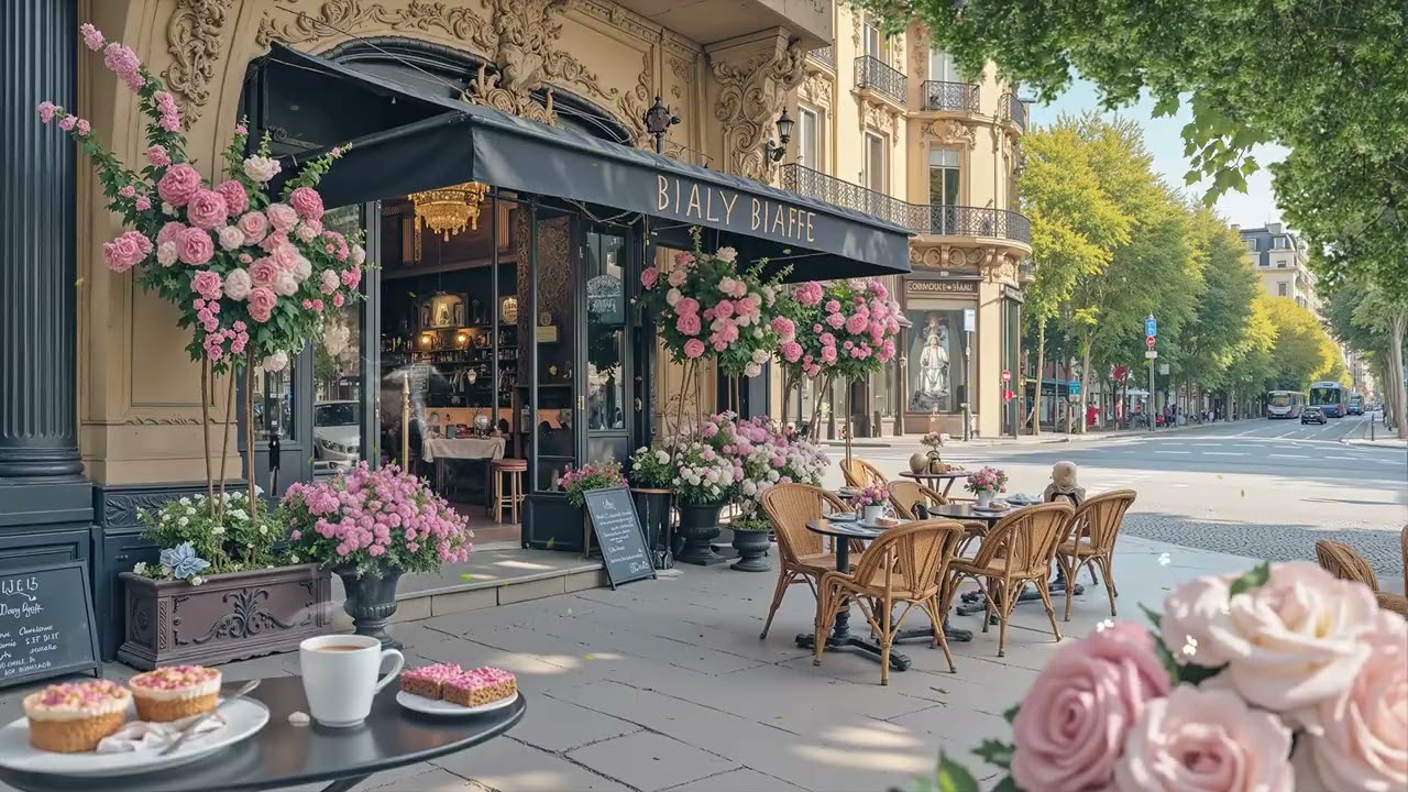 Weekend Jazz Coffee Street Ambience | Light Traffic & Smooth Tunes