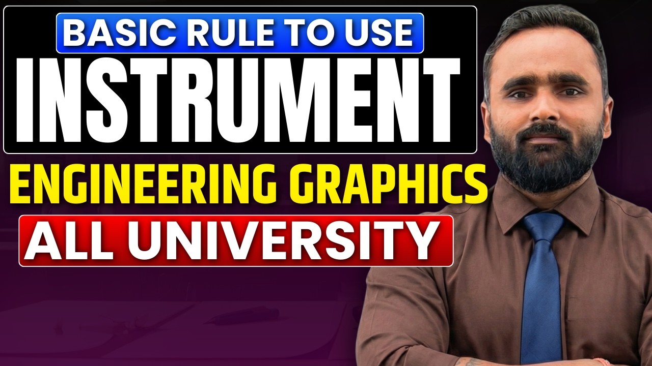 Engineering Graphics | Basic Rules to Use Drawing Instruments | All University | Pradeep Giri Sir