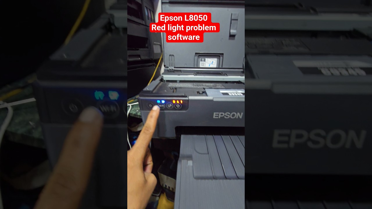 Epson L8050 L18050 Red light blink problem Software update reset #Epsonprinterreset