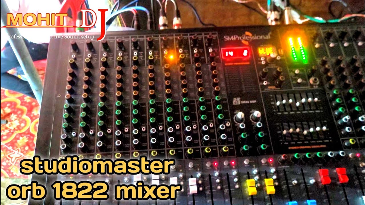 studiomaster orb 1822 mixer // best mixer for live sound setup / orb 1822 effect settings in hindi