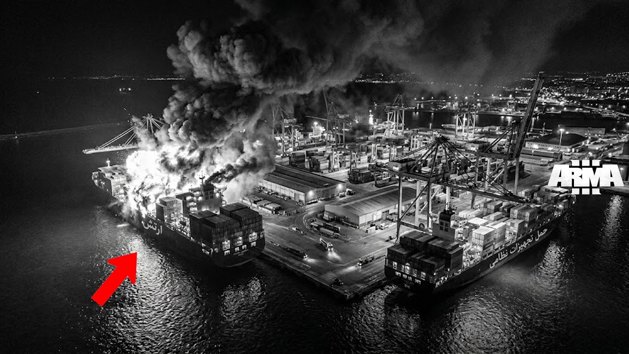 3 minutes ago!a B2 bomber detected and completely destroyed an Iranian arms and oil transport ship