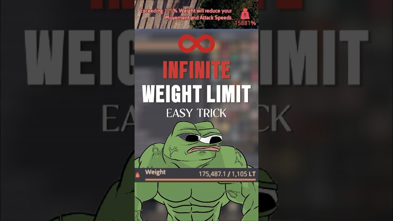 BDO | Infinite Weight | Quick Tip Guide Trick | #blackdesertonline #bdoguide #bdopve #bdopvp