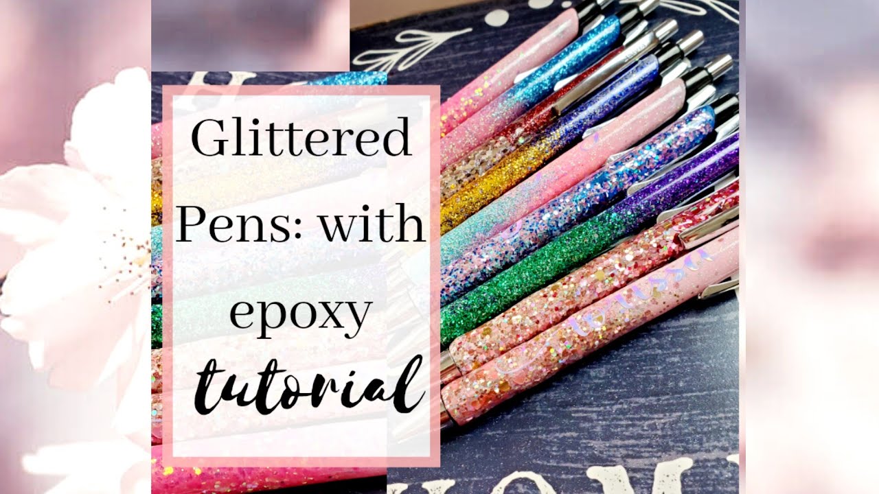 Super cute & easy glittered epoxy pens!