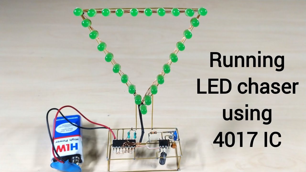 [NEW] How to Make Running LED Chaser Using 4017 555 ic