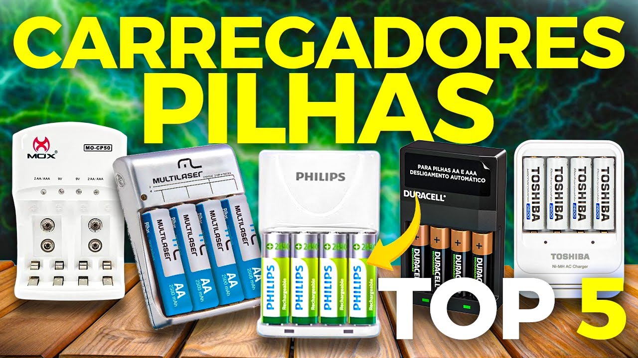 Top 5 Carregadores de Pilhas - [✅ Não compre CARREGADORES de PILHAS antes de ver isso! ]