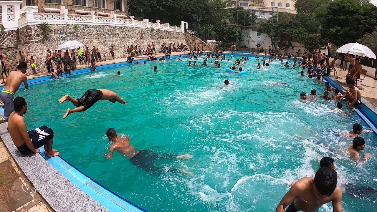 جولة في منتزه ومسبح التعاون - المسبح الوحيد في مدينة تعز