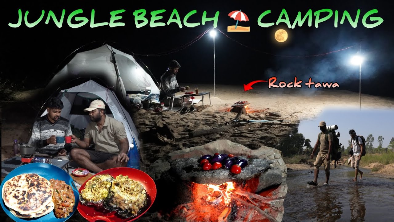 Jungle Beach Camping with Delicious Campfire Food #camping #ashishbareth