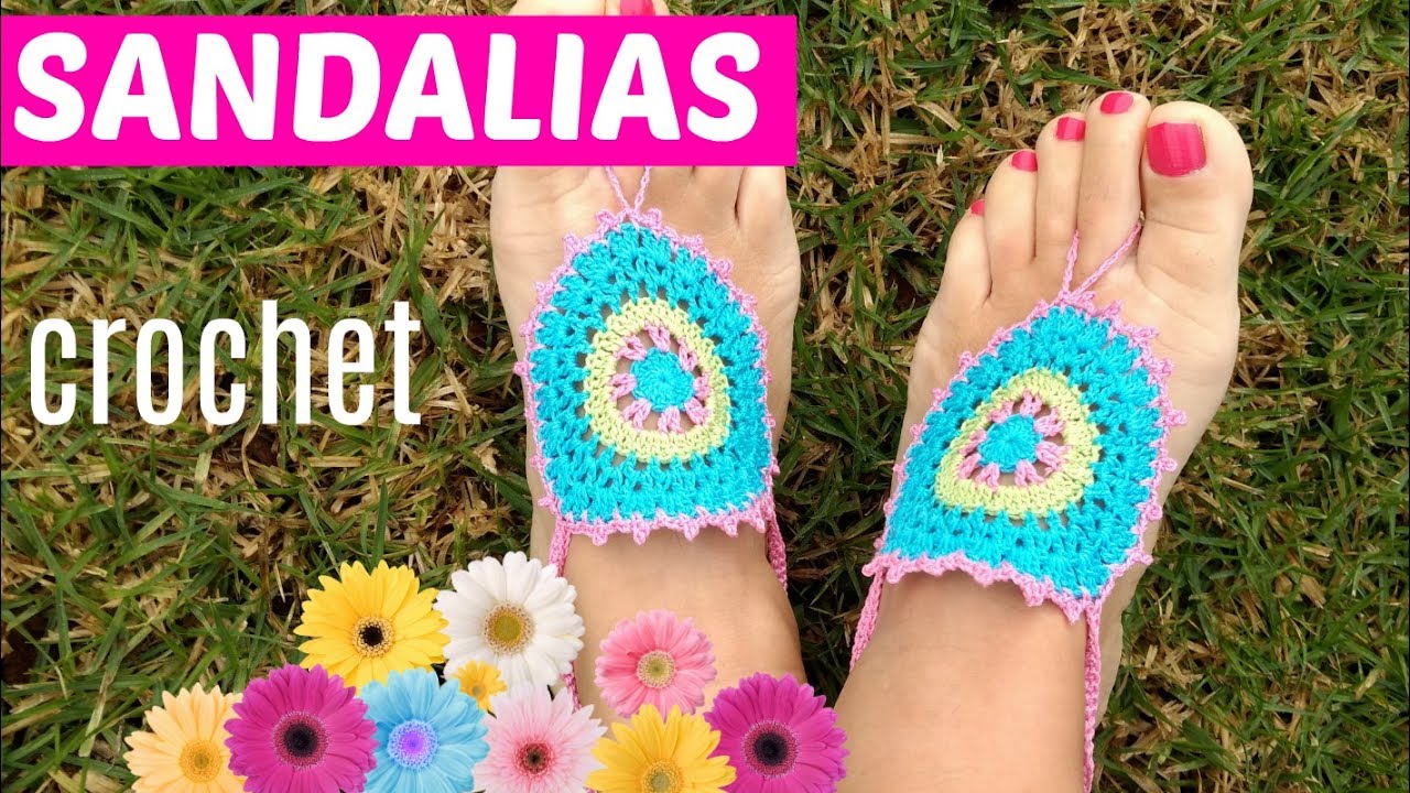Sandalias crochet paso a paso